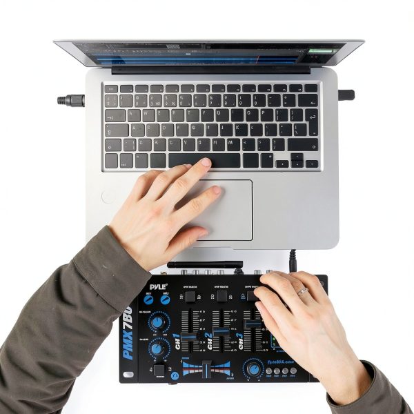 Pyle 3-Channel Bluetooth DJ Mixer PMX7BU Portable Wireless Controller-1