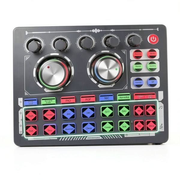 DJ Mixer KILOGOGRAPH F999 Classic 16-Effect Soundboard for Beginners-4