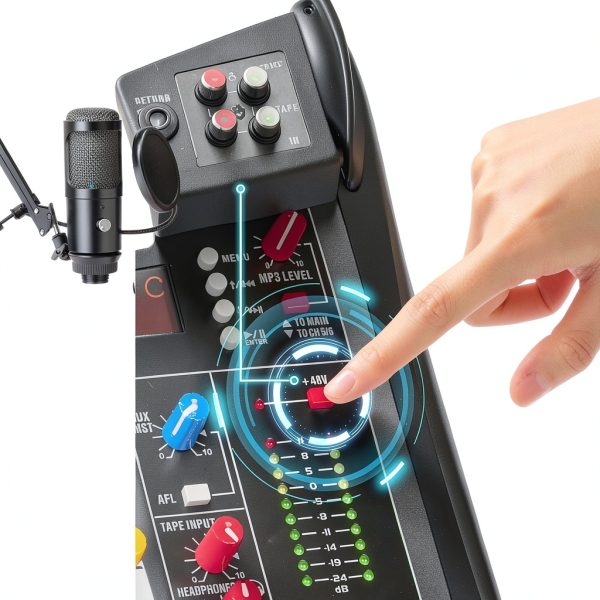 DX Audio Mixer 8-Channel DJ Mixer with Bluetooth and USB Compatibility-3