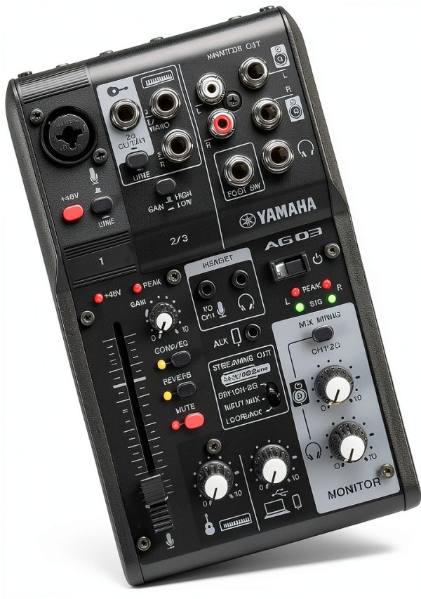 AG Live Streaming Mixer 3-Channel Interface with DSP – Black AG03MK2-3