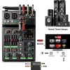 R4 PRO 4-Channel Audio Mixer with Dual Wireless Mics and Bluetooth-5