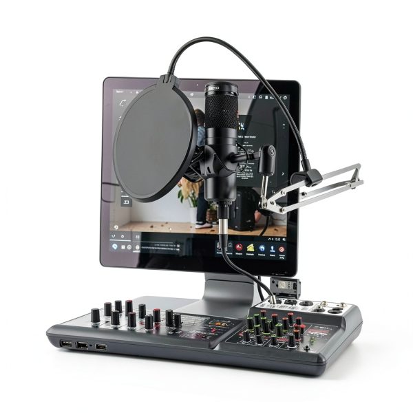 SoundPro 5 Channel Mini Mixer with Bluetooth USB and 48V Phantom-7