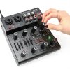 Wireless DJ Mixer Pyle 4‑Channel Audio Interface with Bluetooth USB-6