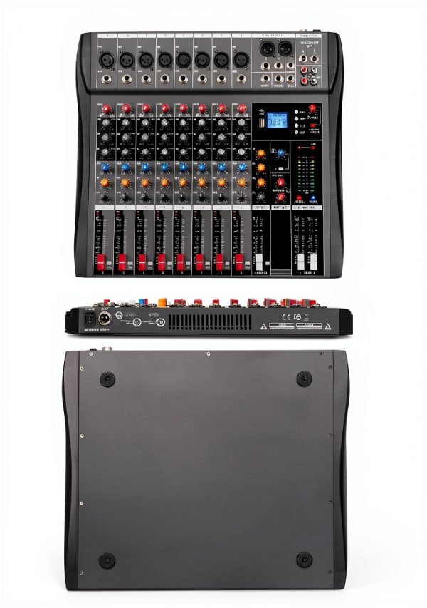 DX Audio Mixer 8-Channel DJ Mixer with Bluetooth and USB Compatibility-2