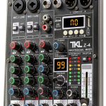 Z4 DJ Mixer 4-Channel Audio Mixer with 48V Phantom Power and Bluetooth-0