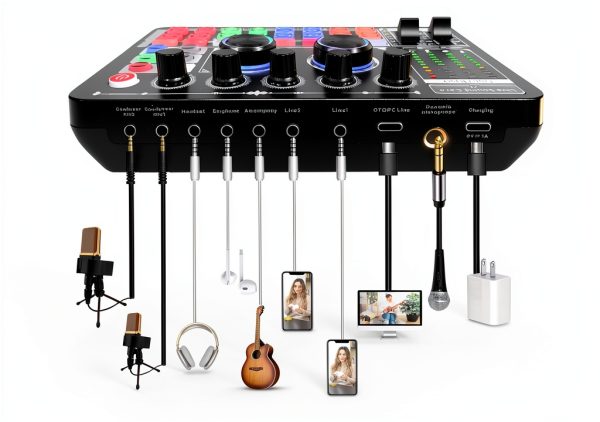 DJ Mixer KILOGOGRAPH F999 Classic 16-Effect Soundboard for Beginners-5