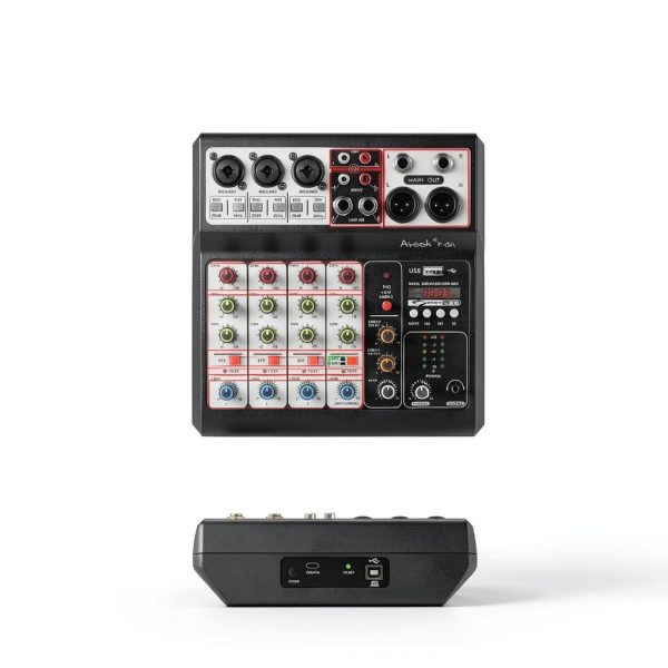SoundPro 5 Channel Mini Mixer with Bluetooth USB and 48V Phantom-6