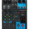 DJ Mixer MG06X 6-Channel Analog Mixer Black 6-Input-0