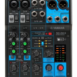 DJ Mixer MG06X 6-Channel Analog Mixer Black 6-Input-0