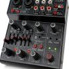 Wireless DJ Mixer Pyle 4‑Channel Audio Interface with Bluetooth USB-0