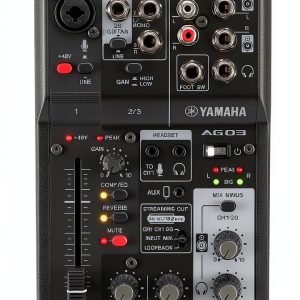 AG Live Streaming Mixer 3-Channel Interface with DSP – Black AG03MK2-0