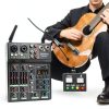 R4 PRO 4-Channel Audio Mixer with Dual Wireless Mics and Bluetooth-2
