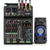 R4 PRO 4-Channel Audio Mixer with Dual Wireless Mics and Bluetooth-4