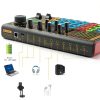 K300 Sound Mixer AudioTech DJ Mixer Battery Powered 7 Color Lighting-6