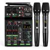 R4 PRO 4-Channel Audio Mixer with Dual Wireless Mics and Bluetooth-0