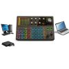 K300 Sound Mixer AudioTech DJ Mixer Battery Powered 7 Color Lighting-5