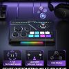DJ Mixer StreamPro XLR Power Gaming Audio Mixer with RGB Lighting-6