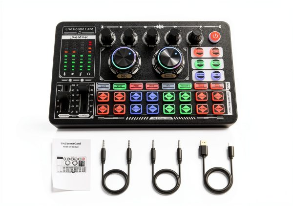 DJ Mixer KILOGOGRAPH F999 Classic 16-Effect Soundboard for Beginners-0