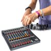 DX Audio Mixer 8-Channel DJ Mixer with Bluetooth and USB Compatibility-8