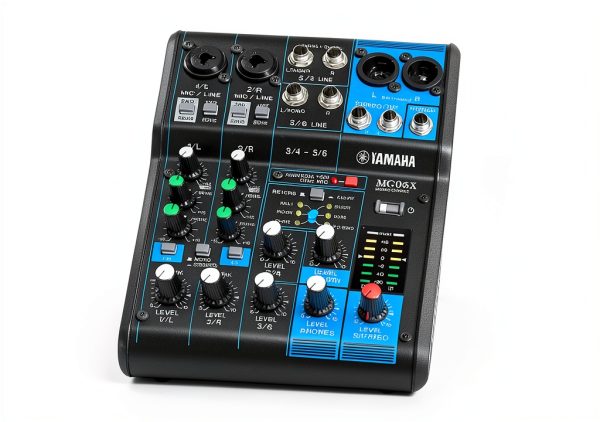 DJ Mixer MG06X 6-Channel Analog Mixer Black 6-Input-1