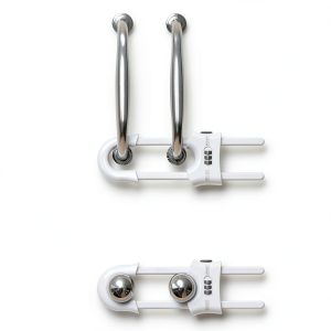 Child Proof Sliding Cabinet Door Code Locks 4 Pack White AB-C-0