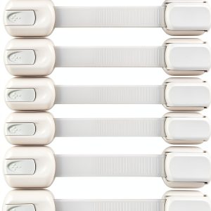 Child Safety Strap Locks Wappa Cabinet Locks 10 Pack with 3M Adhesive-0