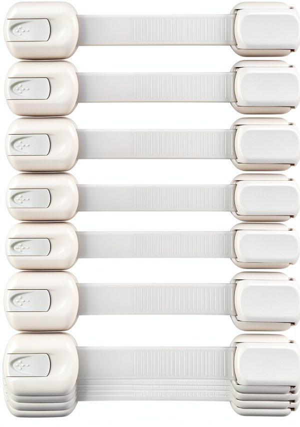 Child Safety Strap Locks Wappa Cabinet Locks 10 Pack with 3M Adhesive-0