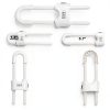 Child Proof Sliding Cabinet Door Code Locks 4 Pack White AB-C-4
