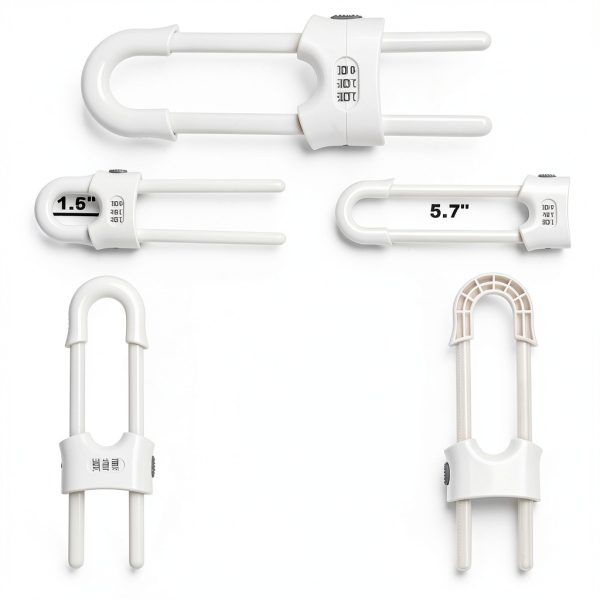 Child Proof Sliding Cabinet Door Code Locks 4 Pack White AB-C-4