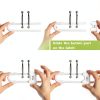 Child Proof Sliding Cabinet Door Code Locks 4 Pack White AB-C-3