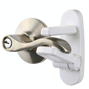Door Lever Lock 3 Pack Toddler Proof ABS Guard with 3M Adhesive-0