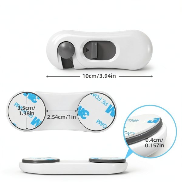 Child Proof Refrigerator Lock NiceTCU 5-Pack White 3M Adhesive-1