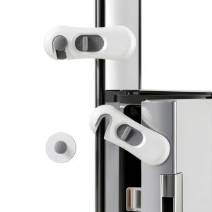 Child Proof Refrigerator Lock NiceTCU 5-Pack White 3M Adhesive-0