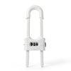Child Proof Sliding Cabinet Door Code Locks 4 Pack White AB-C-6