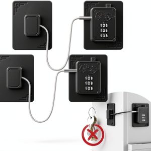 Refrigerator Locks Lexng 2 Pack Black Combo Lock for Cabinets-0