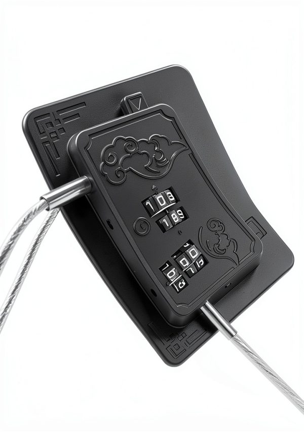 Refrigerator Locks Lexng 2 Pack Black Combo Lock for Cabinets-3