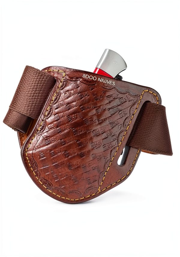 Handmade Leather Knife Sheath for Trapper Knives, Brown, SOGO KNIVES-1