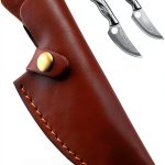 6 Inch Leather Knife Sheath for Matsato Knives, Universal Brown-0