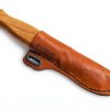 BeaverCraft Knife Leather Sheath SH1 6" x 2.4" - Genuine Leather Case for Fixed Blade Knives - Brown Knife Sheath - Knives Holster Fits up to 3.5"-3