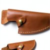 6 Inch Leather Knife Sheath for Matsato Knives, Universal Brown-4