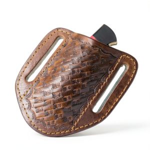 Handmade Leather Knife Sheath for Trapper Knives, Brown, SOGO KNIVES-0