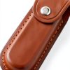 Pocket Knife Sheath, 5" Folding Pocket EDC Knife Case, Portable Pouch Knife Leather Holster with Snap Closure and Belt Loop, Accessory for Outdoor Climbing, Camping, Cycling and Hiking, Brown-0