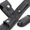 Pocket Knife Sheath, 5" Folding Pocket EDC Knife Case, Portable Pouch Knife Leather Holster with Snap Closure and Belt Loop, Accessory for Outdoor Climbing, Camping, Cycling and Hiking, Black-5