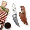 6 Inch Leather Knife Sheath for Matsato Knives, Universal Brown-2