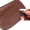 6 Inch Leather Knife Sheath, Japanese Knife Cover for Matsato Huusk Knives, Professional Chef Kitchen Knives Protector, Hunting Outdoor Camping Gear for Men Women, Soft Leather Sheath-1