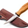 BeaverCraft Knife Leather Sheath SH1 6" x 2.4" - Genuine Leather Case for Fixed Blade Knives - Brown Knife Sheath - Knives Holster Fits up to 3.5"-1