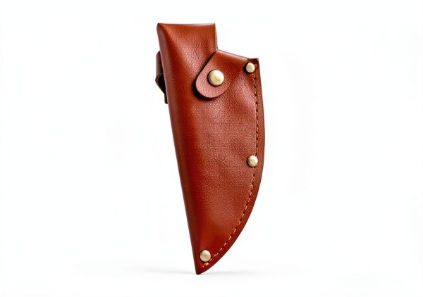 6 Inch Leather Knife Sheath, Japanese Knife Cover for Matsato Huusk Knives, Professional Chef Kitchen Knives Protector, Hunting Outdoor Camping Gear for Men Women, Soft Leather Sheath-6
