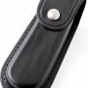 Pocket Knife Sheath, 5" Folding Pocket EDC Knife Case, Portable Pouch Knife Leather Holster with Snap Closure and Belt Loop, Accessory for Outdoor Climbing, Camping, Cycling and Hiking, Black-0