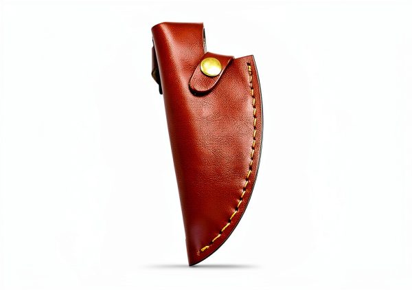 6 Inch Leather Knife Sheath for Matsato Knives, Universal Brown-6