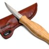 BeaverCraft Knife Leather Sheath SH1 6" x 2.4" - Genuine Leather Case for Fixed Blade Knives - Brown Knife Sheath - Knives Holster Fits up to 3.5"-4